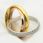 Traum-Trinitätsring Gold Roségold Silber Diamanten
