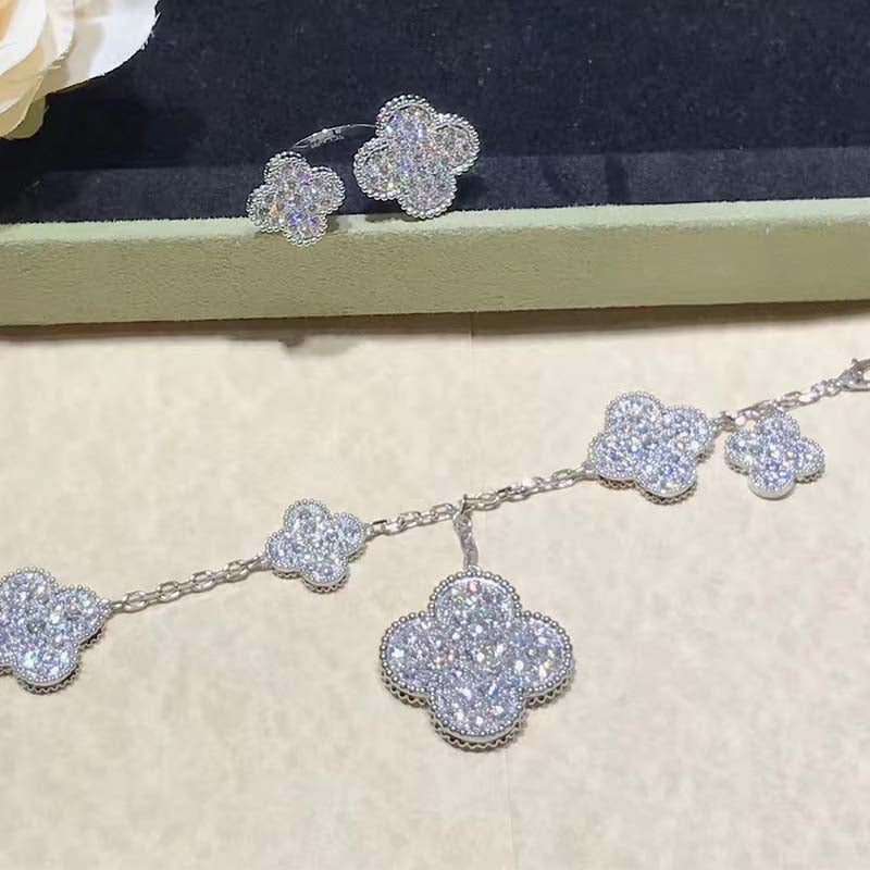 Dream CLOVER 6 MOTIVE ARMBAND AUS SILBER MIT DIAMANT