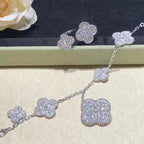 Dream CLOVER 6 MOTIFS SILVER DIAMOND BRACELET