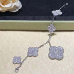 Dream CLOVER 6 MOTIFS SILVER DIAMOND BRACELET