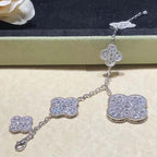 Dream CLOVER 6 MOTIFS SILVER DIAMOND BRACELET