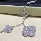 Dream CLOVER 6 MOTIFS SILVER DIAMOND BRACELET