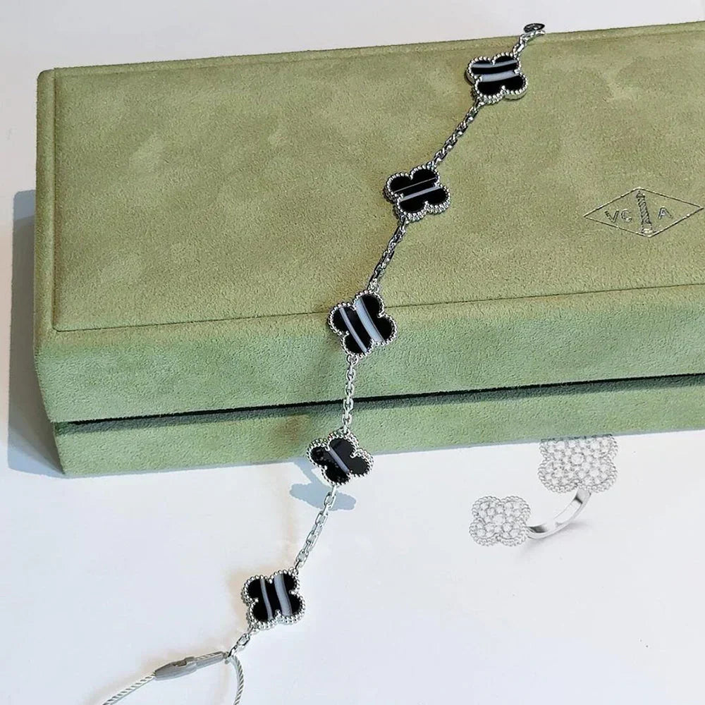 [Dream ]New  CLOVER 5 MOTIF PULSAR STONE BRACELET COLLECTION