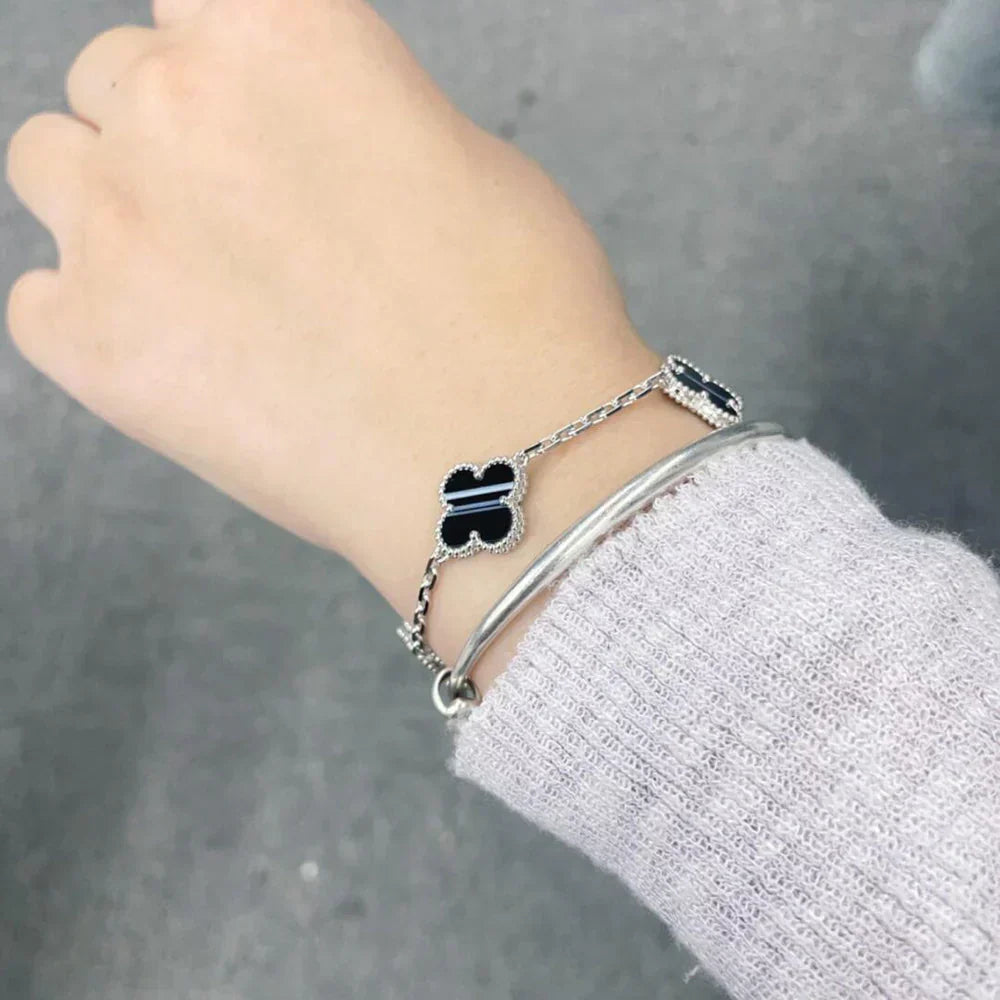 [Dream ]New  CLOVER 5 MOTIF PULSAR STONE BRACELET COLLECTION