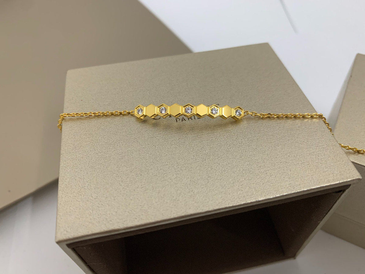 Traum Bienen-Liebesarmband mit Diamant