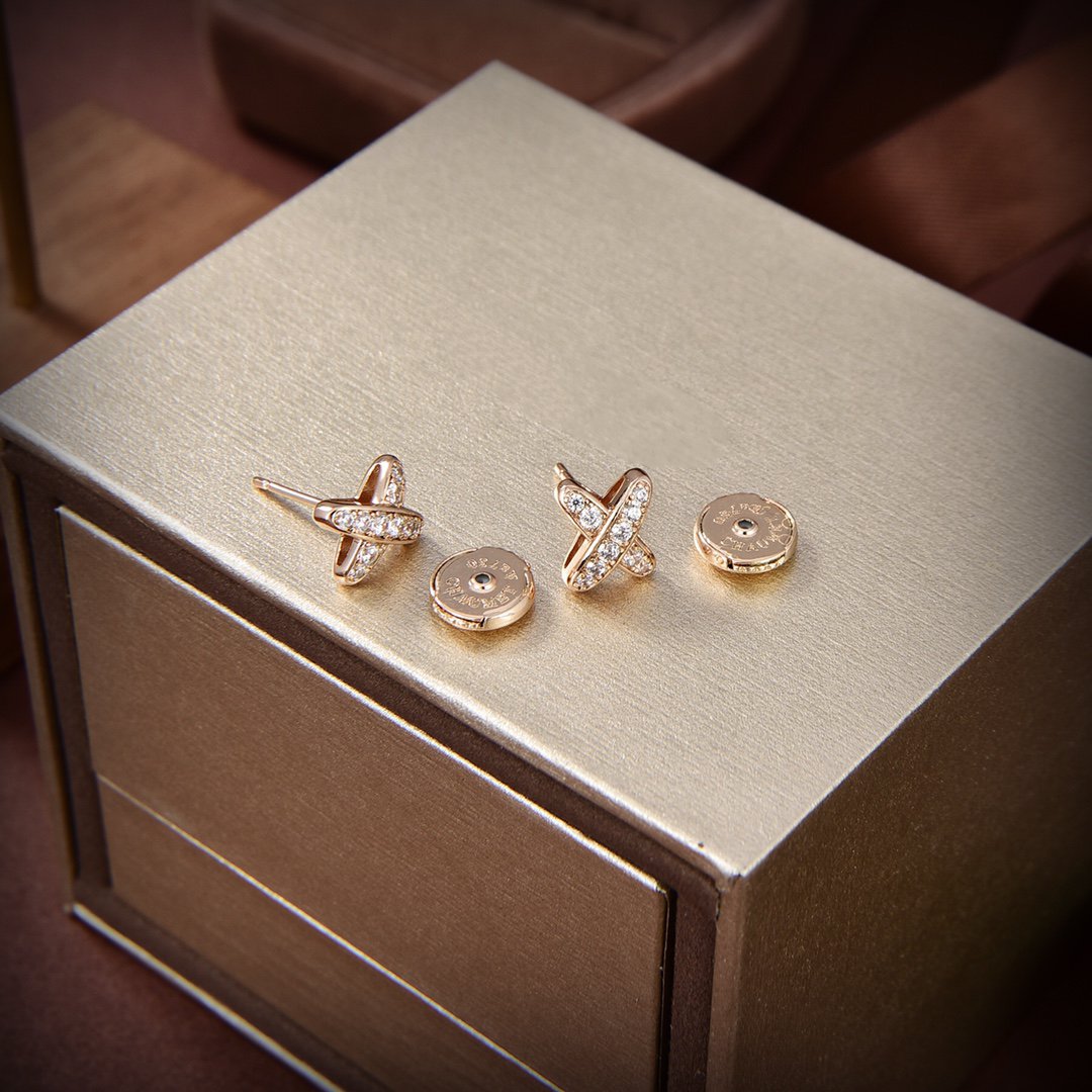 Traumhafte JEUX DE GOLD DIAMANT-OHRRINGE
