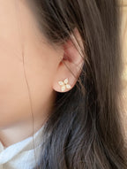 Dream STAR BLOSSOM STUD EARRINGS PINK GOLD DIAMONDS