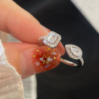 [Dream]MY TWIN TOI & MOI SILVER DIAMOND RING