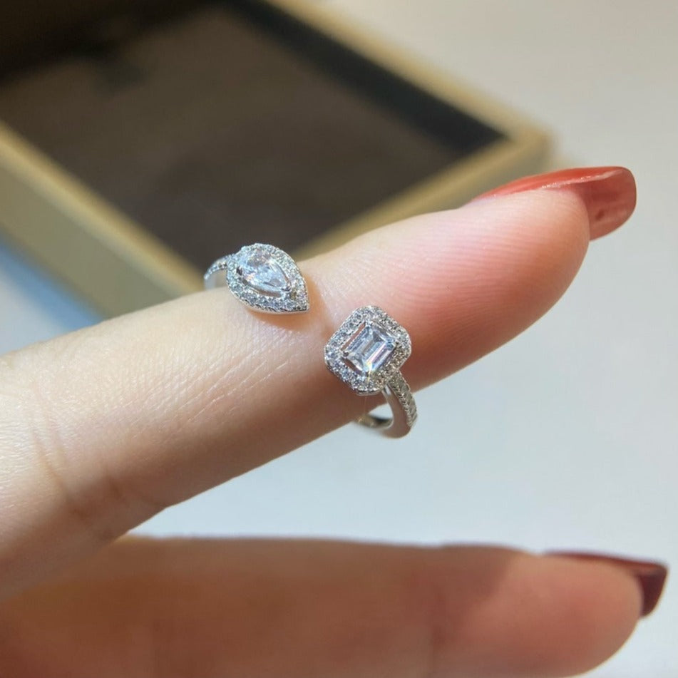 [Dream]MY TWIN TOI & MOI SILVER DIAMOND RING