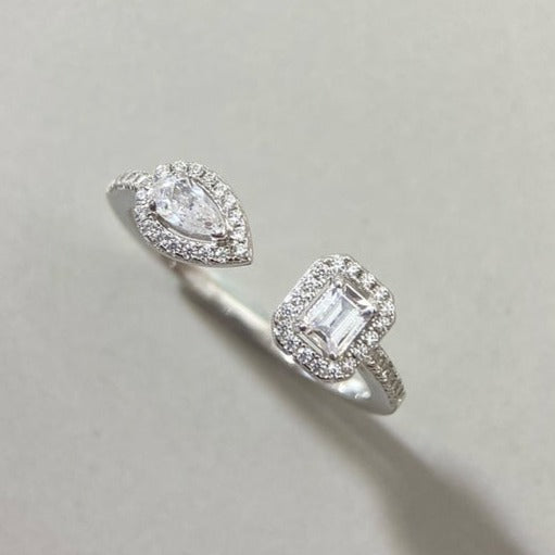 [Dream]MY TWIN TOI & MOI SILVER DIAMOND RING