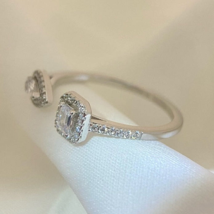 [Dream]MY TWIN TOI & MOI SILVER DIAMOND RING