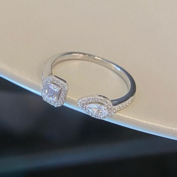 [Dream]MY TWIN TOI & MOI SILVER DIAMOND RING