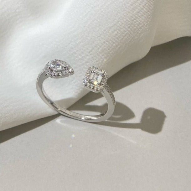 [Dream]MY TWIN TOI & MOI SILVER DIAMOND RING