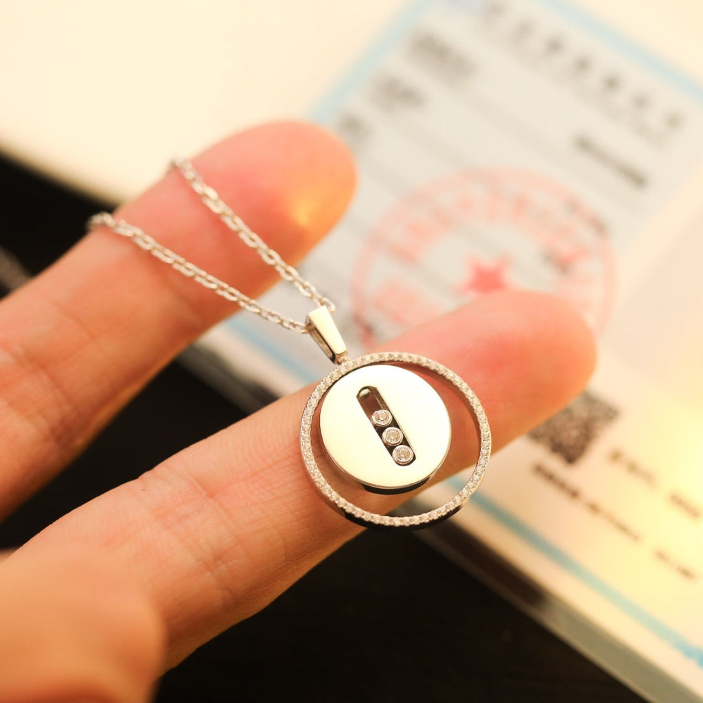[Dream]LUCKY MOVE MM SILVER DIAMOND NECKLACE