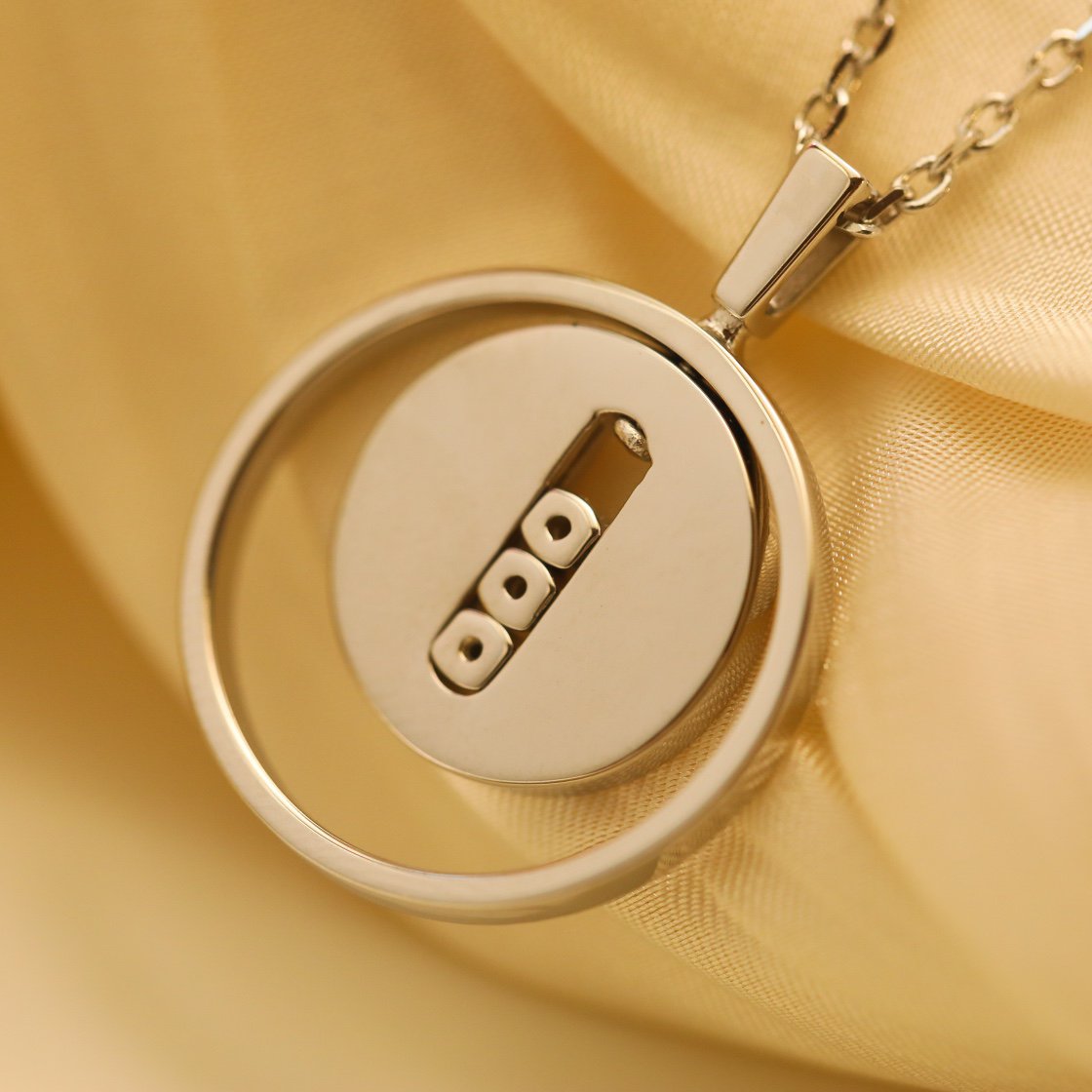[Dream]LUCKY MOVE MM SILVER DIAMOND NECKLACE