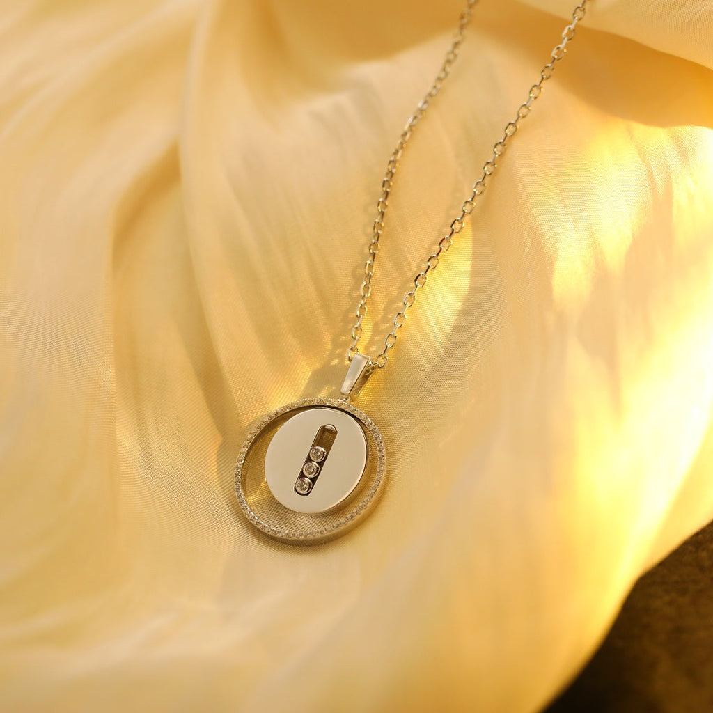 [Dream]LUCKY MOVE MM SILVER DIAMOND NECKLACE
