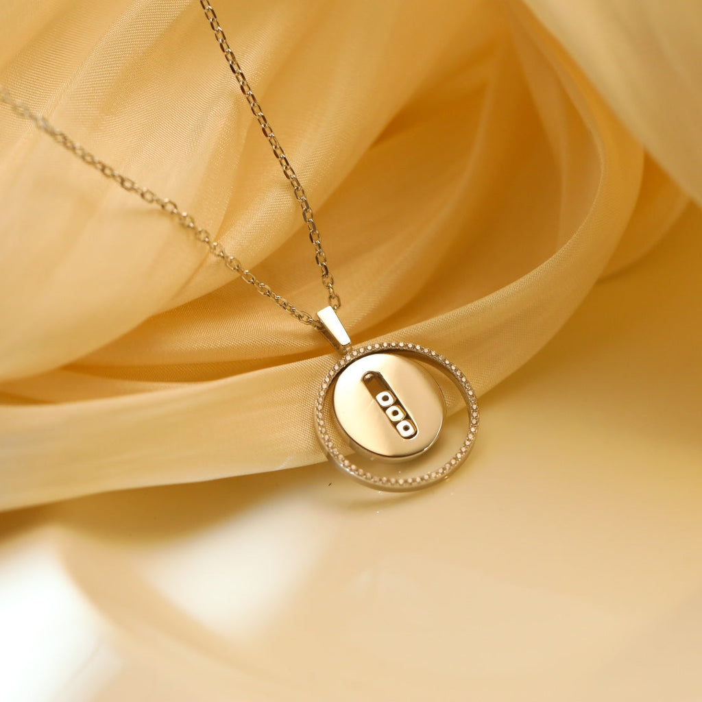 [Dream]LUCKY MOVE MM SILVER DIAMOND NECKLACE