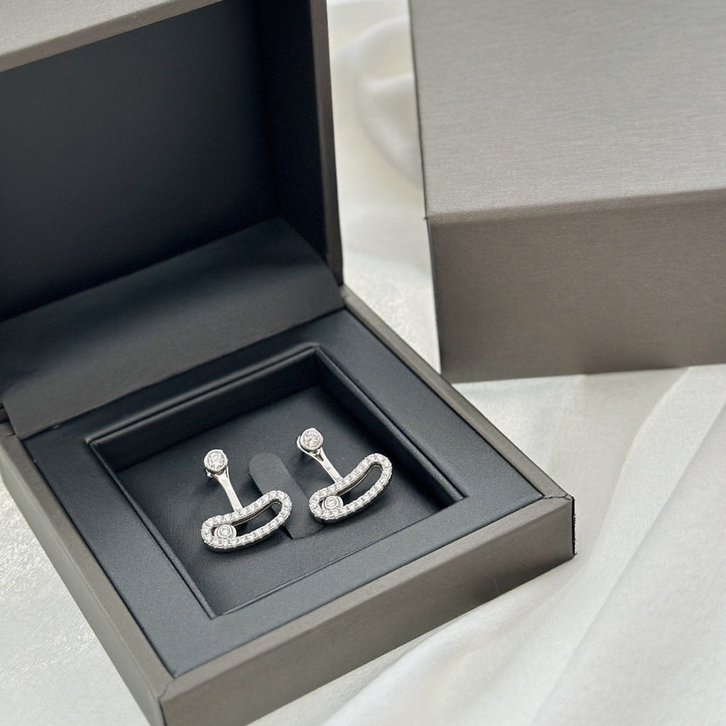 [Dream]MOVE UNO SILVER DIAMOND EARRINGS