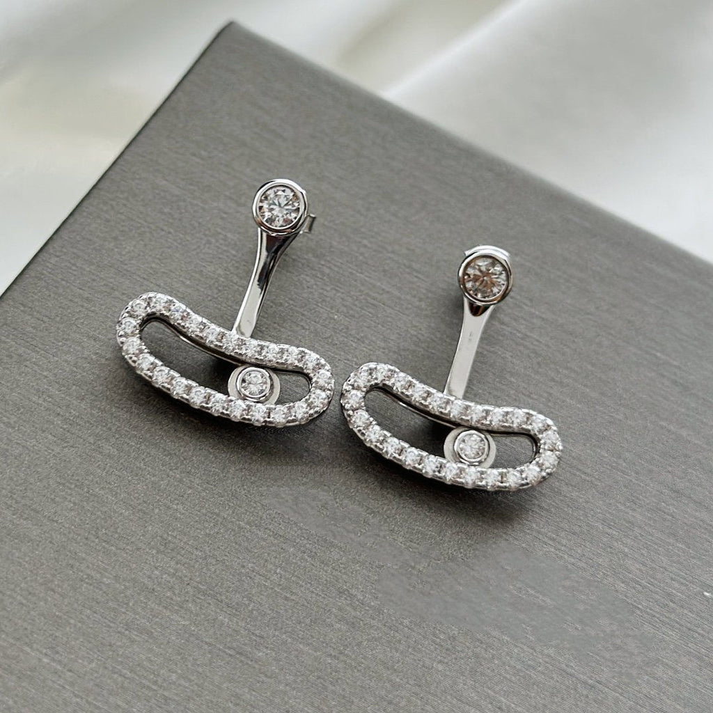 [Dream]MOVE UNO SILVER DIAMOND EARRINGS
