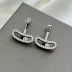[Dream]MOVE UNO SILVER DIAMOND EARRINGS