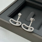 [Dream]MOVE UNO SILVER DIAMOND EARRINGS