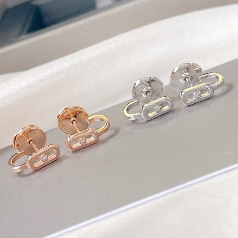[Dream]CREOLES MOVE UNO MINI 1 DIAMANT-OHRRINGE