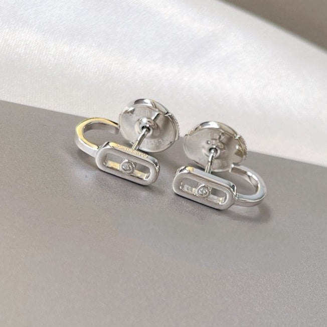 [Dream]CREOLES MOVE UNO MINI 1 DIAMANT-OHRRINGE