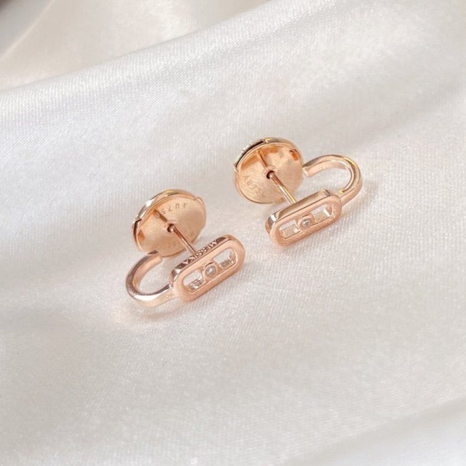 [Dream]CREOLES MOVE UNO MINI 1 DIAMANT-OHRRINGE