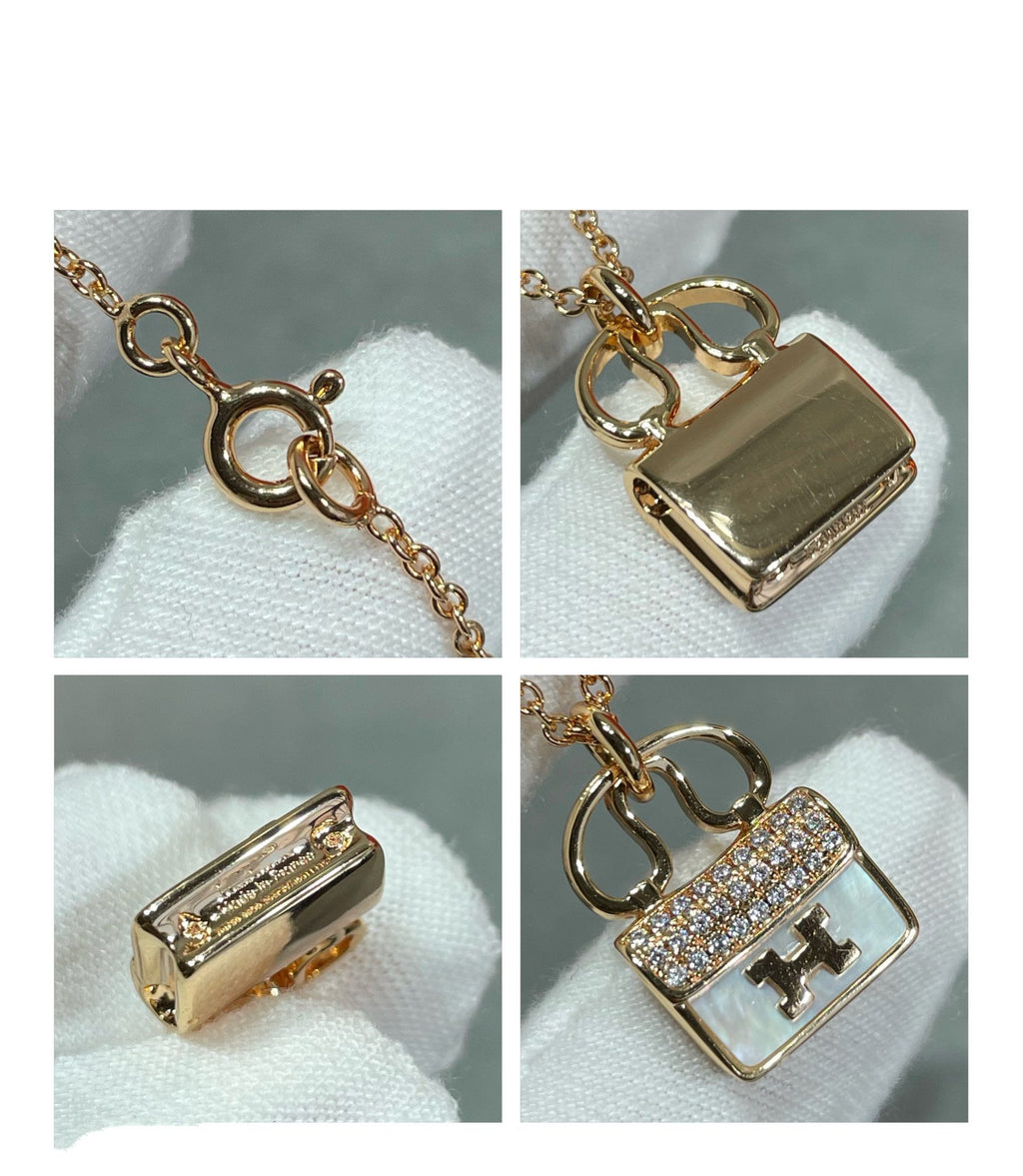 Dream H CIRCE MOISSANITE PENDANT NECKLACE GOLD