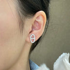Dream HM FULL DIAMOND PIG NOSE STUD EARRINGS