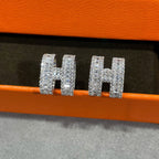 Dream H STUD EARRINGS WITH SILVER DIAMONDS