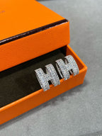 Dream H STUD EARRINGS WITH SILVER DIAMONDS