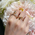 Dream HM KELLY CLOCHETTE DOUBLE RING IN  WITH DIAMONDS