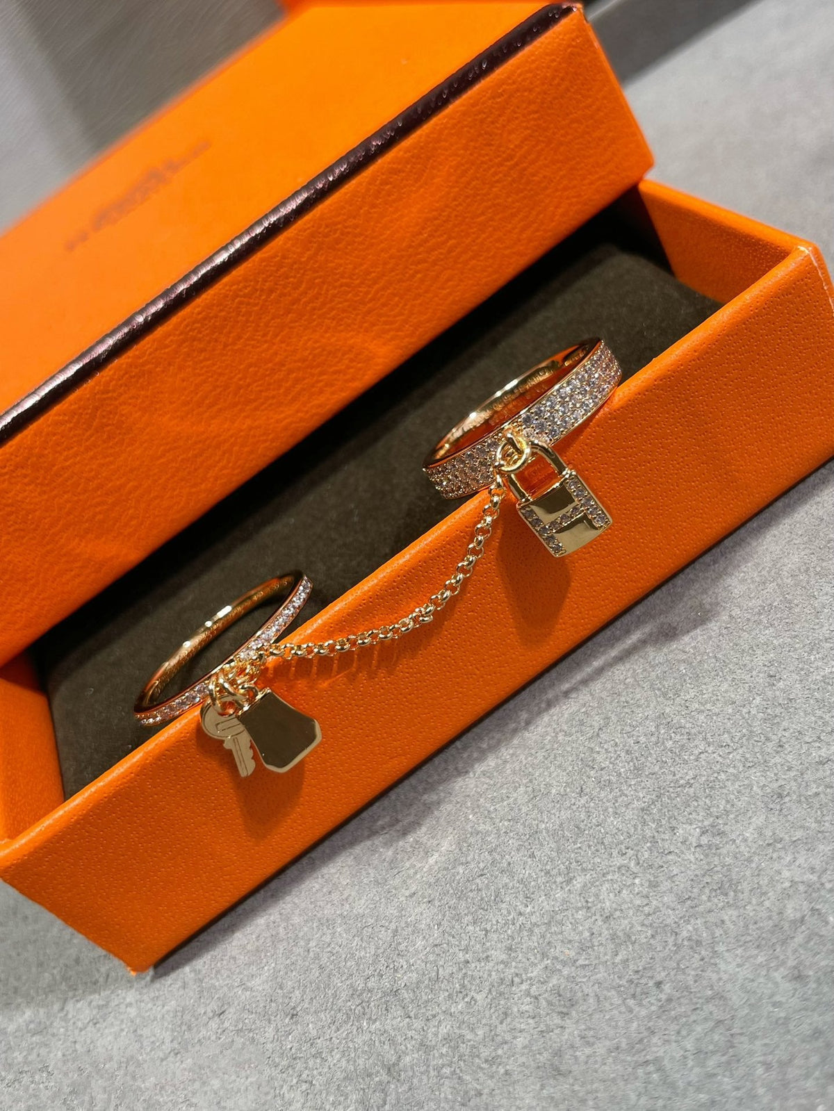 Dream HM KELLY CLOCHETTE DOUBLE RING IN  WITH DIAMONDS