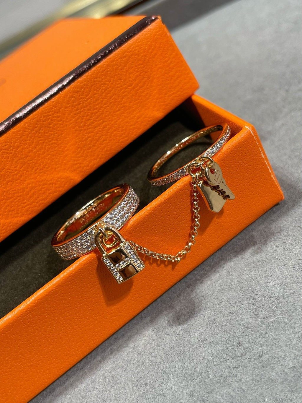 Dream HM KELLY CLOCHETTE DOUBLE RING IN  WITH DIAMONDS