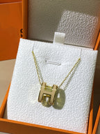 DREAM HM CLIC GELB EMAILLE GOLDHALSKETTE