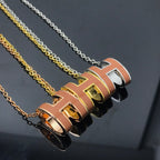 Dream H NECKLACE BROWN