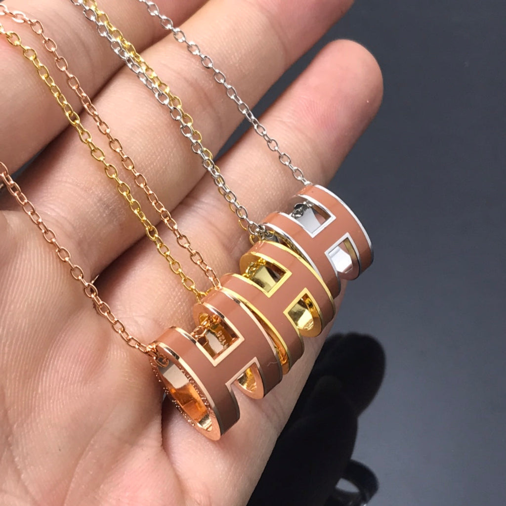Dream H NECKLACE BROWN