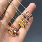 Dream H NECKLACE BROWN