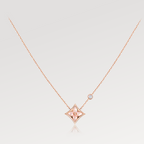 Dream STAR PINK MOP 1 DIAMOND PINK GOLD NECKLACE