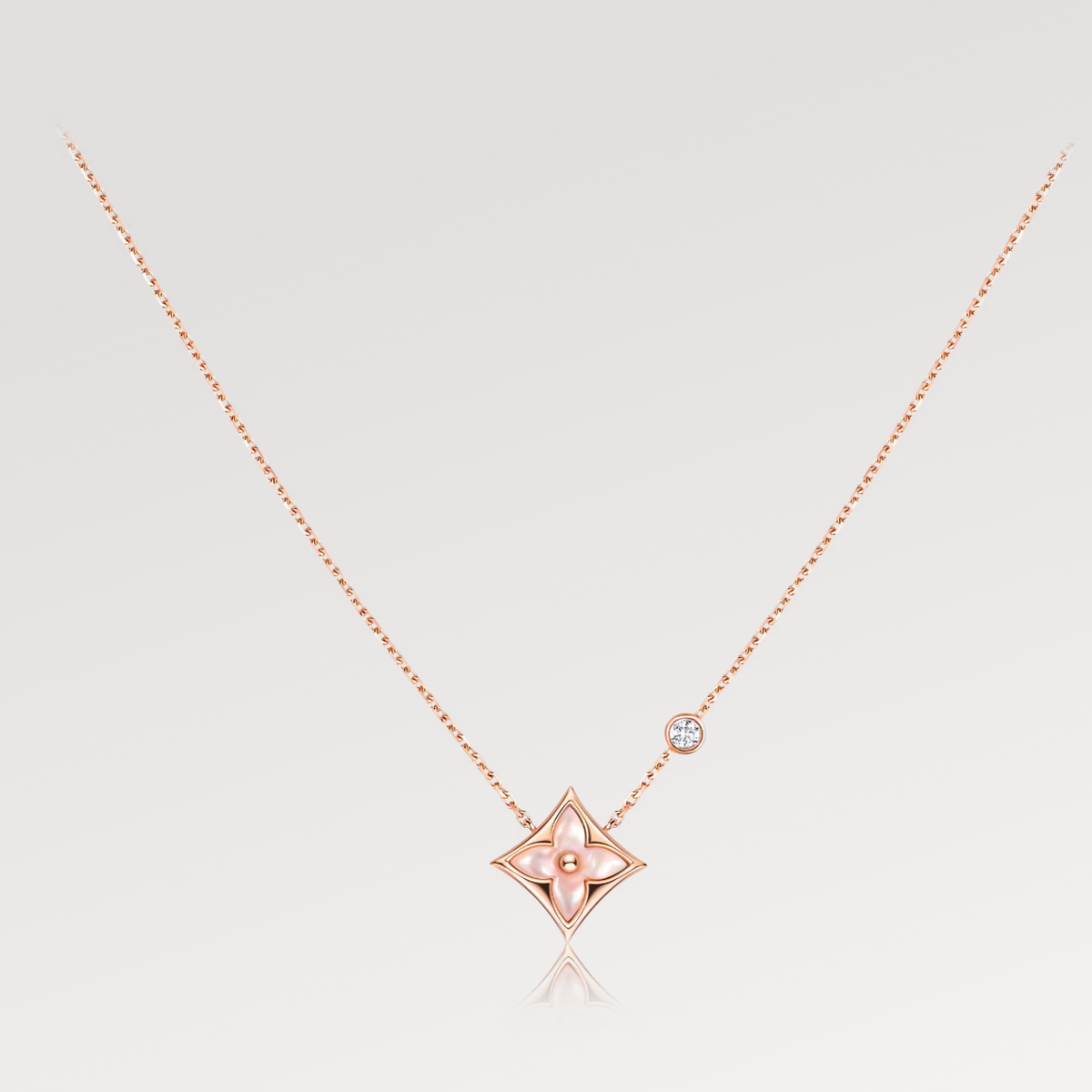 Dream STAR PINK MOP 1 DIAMANT ROSÉGOLD HALSKETTE