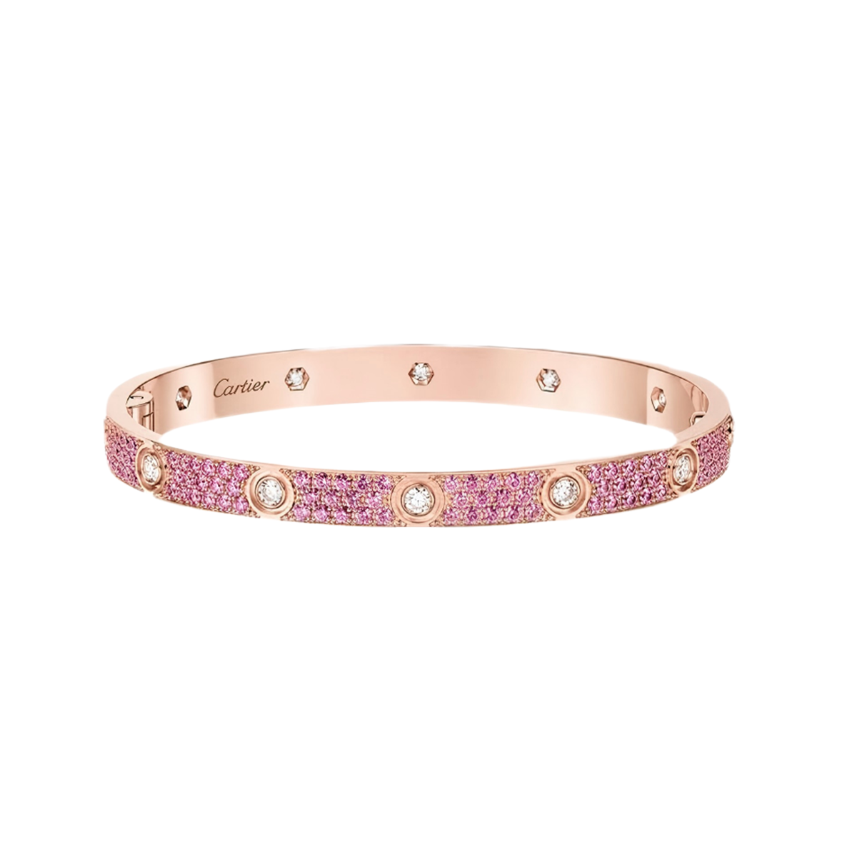 [Dream ] 2026 PAVE GEMSTONE LOVE BRACELET 6.1MM 10 DIAMONDS