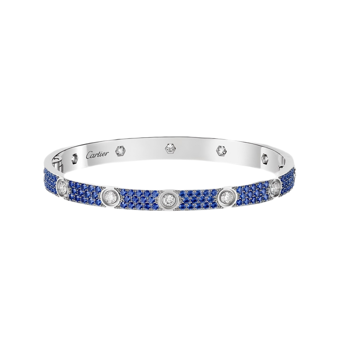 [Dream ] 2026 PAVE GEMSTONE LOVE BRACELET 6.1MM 10 DIAMONDS