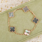 [Dream ]New CLOVER 5 MOTIF GRAY MOP BRACELET COLLECTION