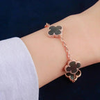 [Dream ]New CLOVER 5 MOTIF GRAY MOP BRACELET COLLECTION