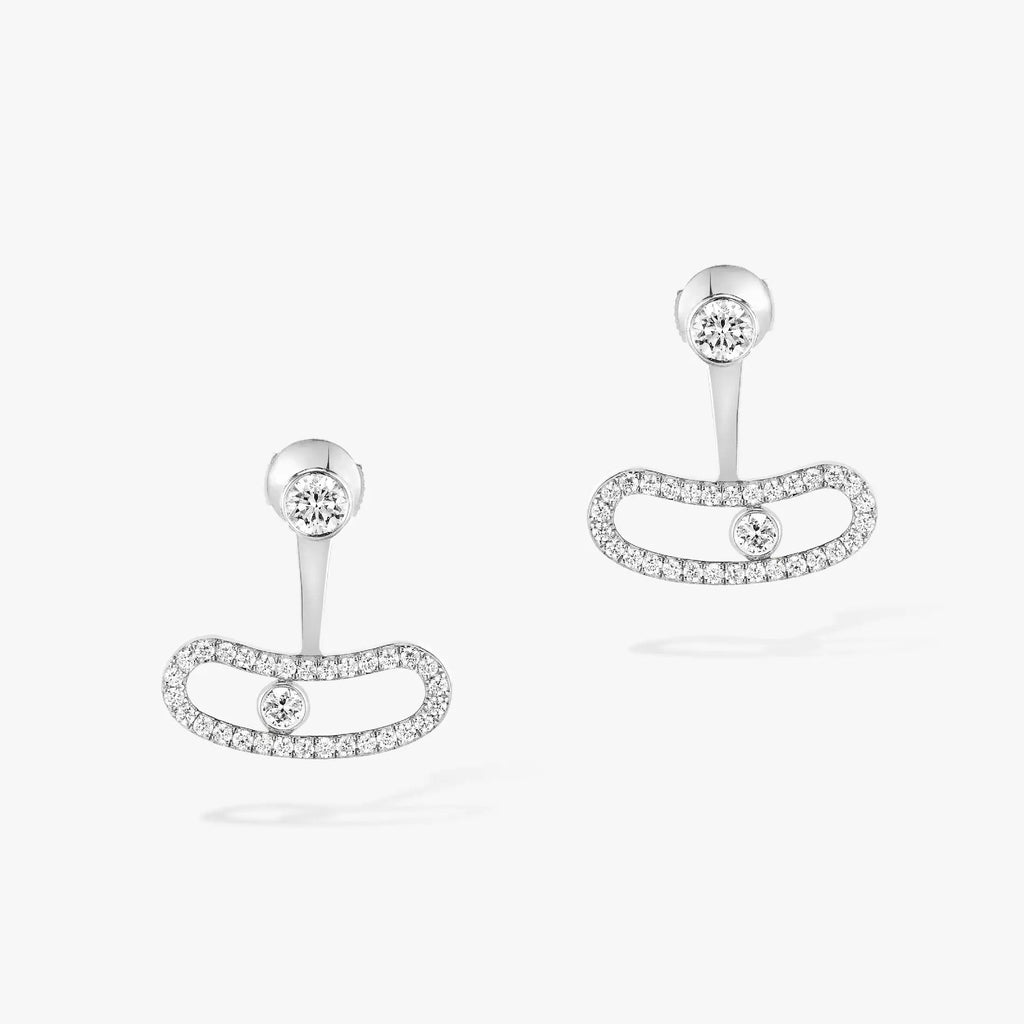 [Dream]MOVE UNO SILVER DIAMOND EARRINGS