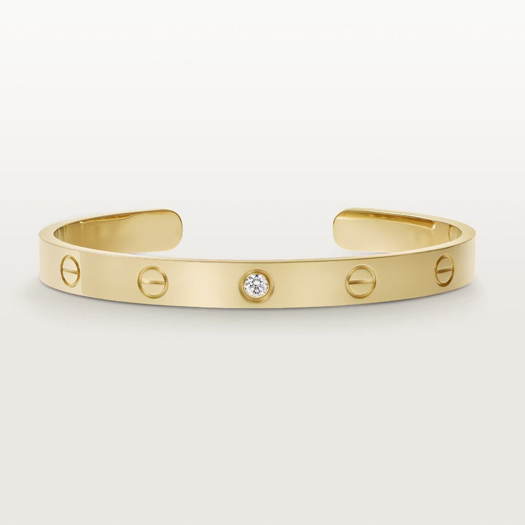 Dream LOVE BRACELET 6.1MM 1 DIAMOND OPEN CUFF