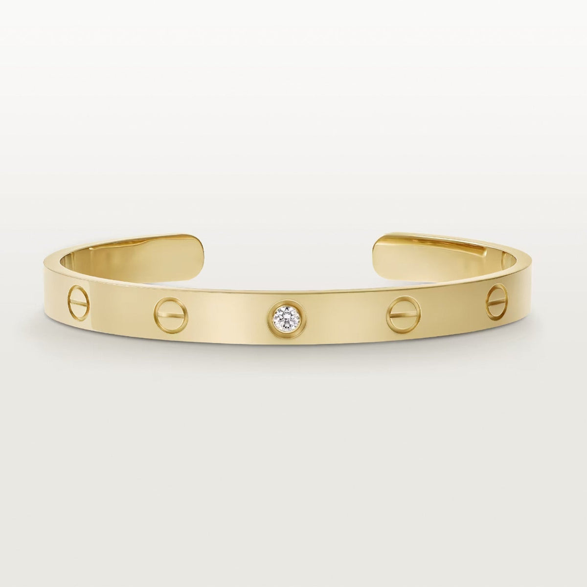 Dream LOVE BRACELET 6.1MM 1 DIAMOND OPEN CUFF