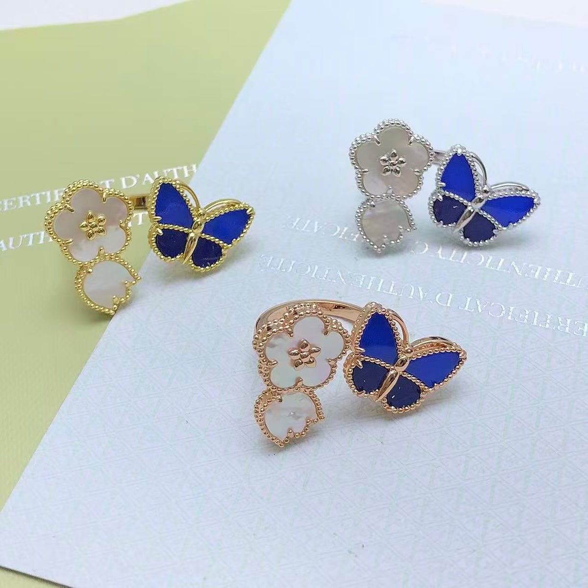 [Dream ] 2026 NEW MODEL SPRING LUCKY 3 MOTIF GOLD RING