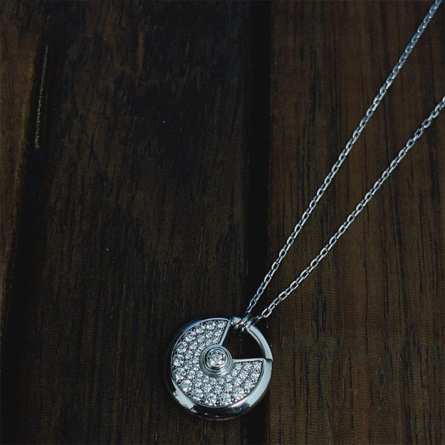 Dream AMULETTE SILVER FULL DIAMOND NECKLACE